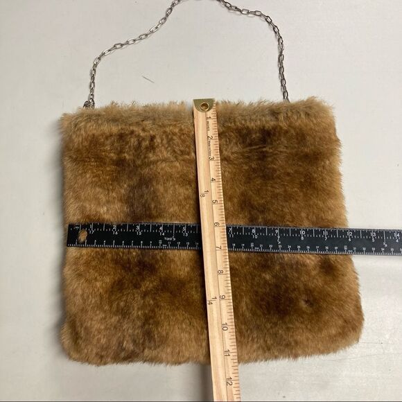 TERRY LEWIS Classic Luxuries Faux Fur Shoulder Bag Brown - Picture 5 of 11